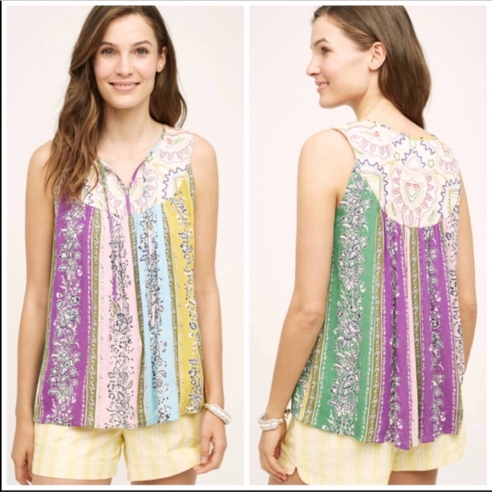 Anthropologie Swing Top/Blouse multicolor. Size M - Picture 1 of 6